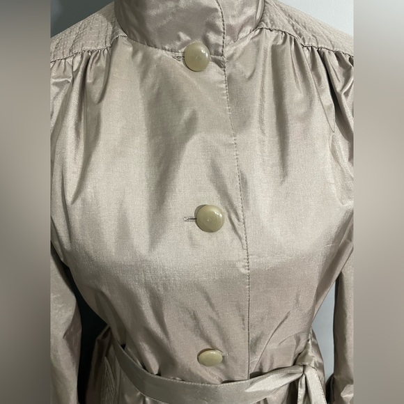 Fleet Street Trench Rain Coat Long Sleeve Beige Woman Size 10 - Picture 6 of 11